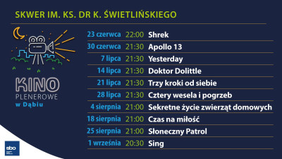 Repertuar kina plenerowego w Dąbiu