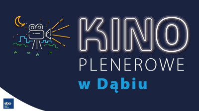 Kino na leżakach w parku w Dąbiu 