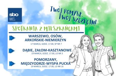 Grafika z terminami spotkań z mieszkańcami