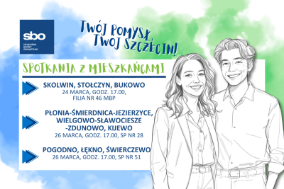 Grafika z terminami spotkań z mieszkańcami