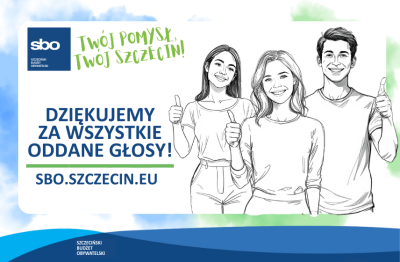 Grafika z napisem: Dziękujemy za wszystkie oddane głosy!